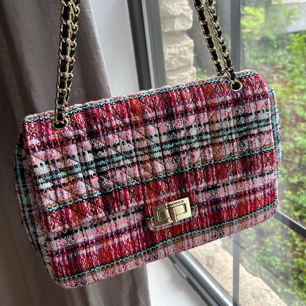 Karl Lagerfeld Tweed Purse